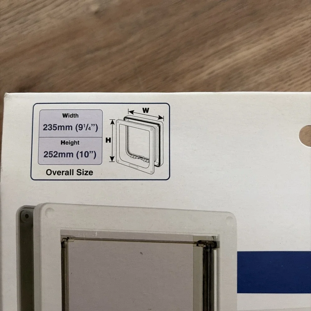 Cat Mate Large Med Small 4 Way Locking Cat Dog Flap Pet Mate - 221 235 White
